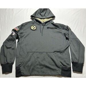 Pittsburgh Steelers Nike NFL Salute to Service On Field Hoodie Men's Medium READ